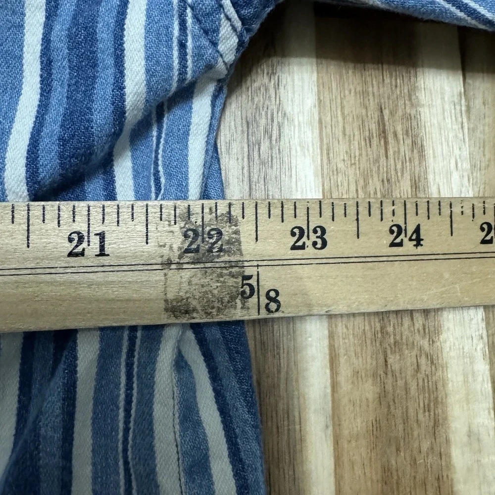 Vintage‎ Levis Shirt Mens XL Denim Striped Long Sleeve Button Up Western 90s